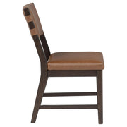 Tegan Faux Leather Upholstered Dining Side Chair Cognac (Set of 2) - 107072