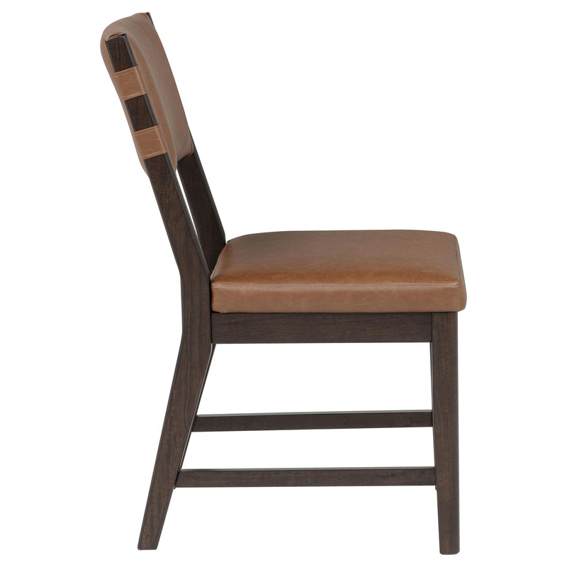 Tegan Faux Leather Upholstered Dining Side Chair Cognac (Set of 2) - 107072