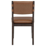 Tegan Faux Leather Upholstered Dining Side Chair Cognac (Set of 2) - 107072