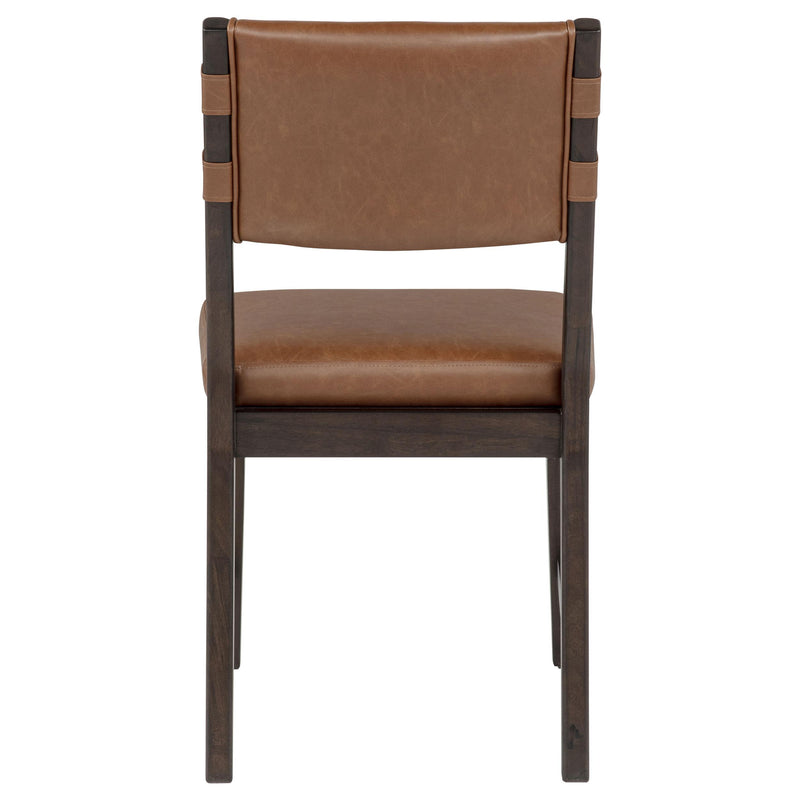 Tegan Faux Leather Upholstered Dining Side Chair Cognac (Set of 2) - 107072