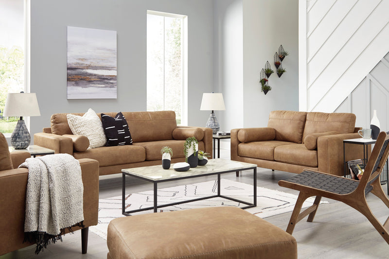 Telora Caramel Living Room Set - Gate FurnitureLiving Room Set