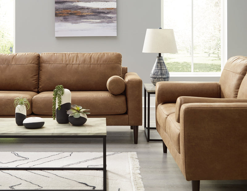 Telora Sofa and Loveseat in Caramel - PKG015058