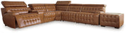 Temmpton 6 - Piece Sectional with Ottoman in Chocolate - Gate FurniturePower Reclining Sectional