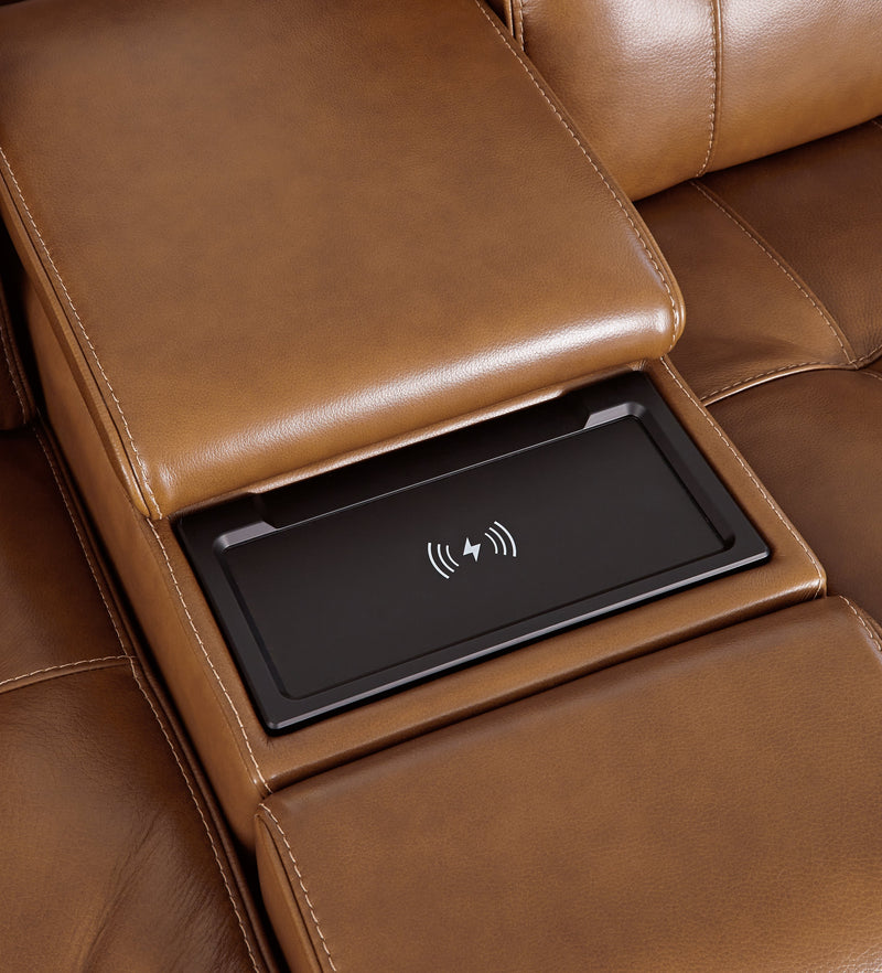 Temmpton 6 - Piece Sectional with Ottoman in Chocolate - Gate FurniturePower Reclining Sectional