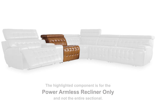 Temmpton Chocolate Power Armless Recliner - U9270831