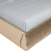 Tempo Velvet Upholstered King Bed in Beige - TempoBeige-K