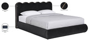 Tempo Velvet Upholstered King Bed in Black - TempoBlack-K