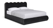 Tempo Velvet Upholstered King Bed in Black - TempoBlack-K