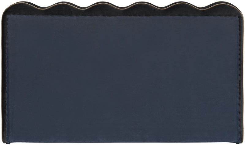 Tempo Velvet Upholstered King Bed in Black - TempoBlack-K