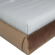 Tempo Velvet Upholstered King Bed in Brown - TempoBrown-K
