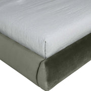 Tempo Velvet Upholstered King Bed in Green - TempoGreen-K