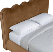 Tempo Velvet Upholstered King Bed in Saddle - TempoSaddle-K