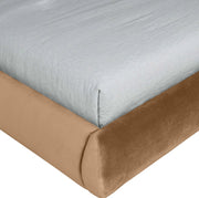 Tempo Velvet Upholstered King Bed in Saddle - TempoSaddle-K