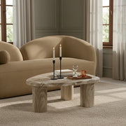 Teramo Concrete Indoor/Outdoor Coffee Table in Beige - 99090Beige-CT13
