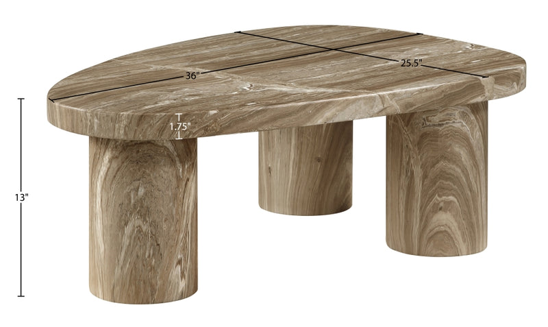 Teramo Concrete Indoor/Outdoor Coffee Table in Beige - 99090Beige-CT13