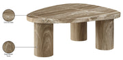 Teramo Concrete Indoor/Outdoor Coffee Table in Beige - 99090Beige-CT15