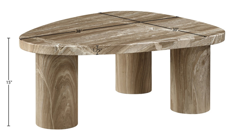 Teramo Concrete Indoor/Outdoor Coffee Table in Beige - 99090Beige-CT15