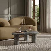 Teramo Concrete Indoor/Outdoor Coffee Table in Brown - 99090Brown-CT13