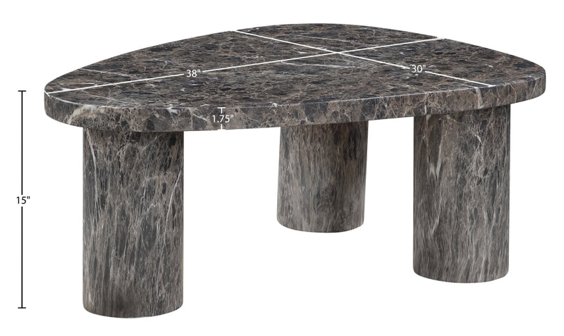 Teramo Concrete Indoor/Outdoor Coffee Table in Brown - 99090Brown-CT15