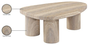 Teramo Concrete Indoor/Outdoor Coffee Table in Travertine - 99090Travertine-CT13