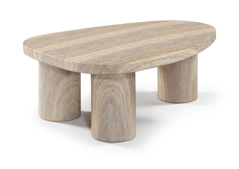 Teramo Concrete Indoor/Outdoor Coffee Table in Travertine - 99090Travertine-CT13