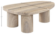 Teramo Concrete Indoor/Outdoor Coffee Table in Travertine - 99090Travertine-CT13
