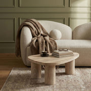 Teramo Concrete Indoor/Outdoor Coffee Table in Travertine - 99090Travertine-CT15