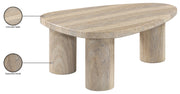 Teramo Concrete Indoor/Outdoor Coffee Table in Travertine - 99090Travertine-CT15