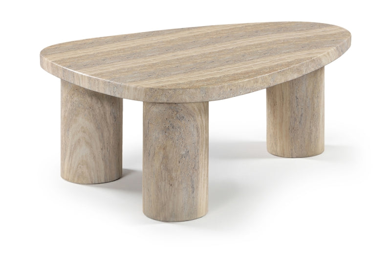 Teramo Concrete Indoor/Outdoor Coffee Table in Travertine - 99090Travertine-CT15