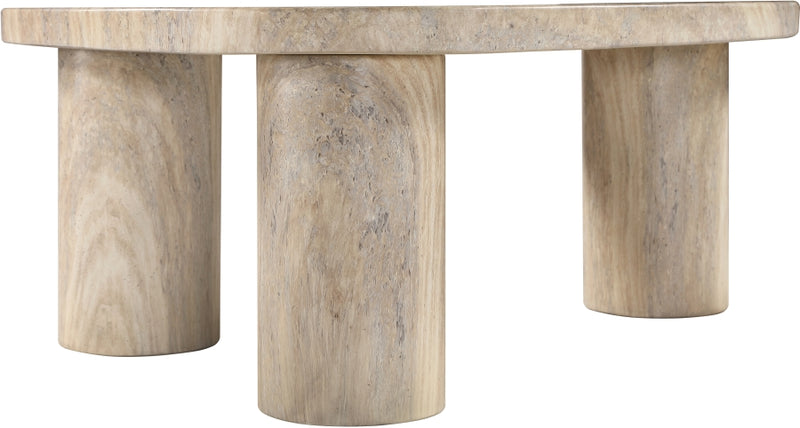 Teramo Concrete Indoor/Outdoor Coffee Table in Travertine - 99090Travertine-CT15