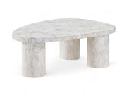 Teramo Concrete Indoor/Outdoor Coffee Table in White - 99090White-CT13