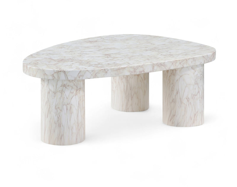 Teramo Concrete Indoor/Outdoor Coffee Table in White - 99090White-CT13
