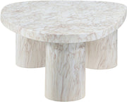 Teramo Concrete Indoor/Outdoor Coffee Table in White - 99090White-CT13