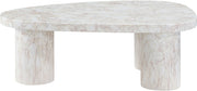 Teramo Concrete Indoor/Outdoor Coffee Table in White - 99090White-CT13
