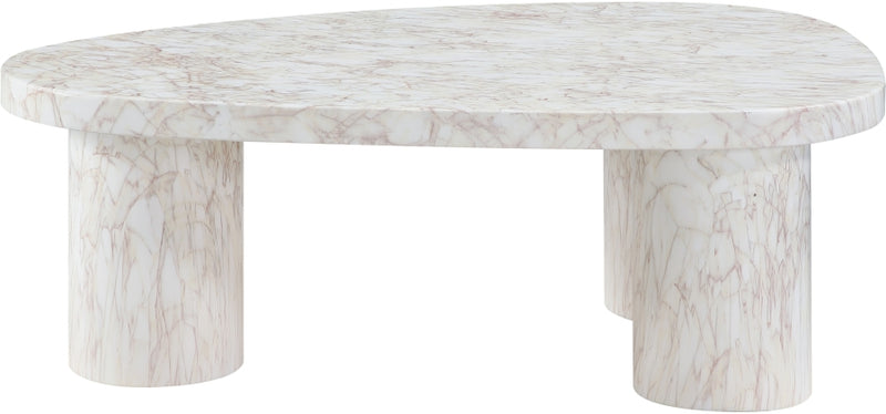 Teramo Concrete Indoor/Outdoor Coffee Table in White - 99090White-CT13