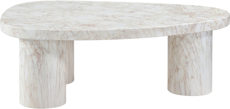Teramo Concrete Indoor/Outdoor Coffee Table in White - 99090White-CT13