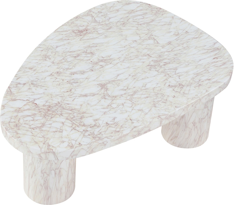 Teramo Concrete Indoor/Outdoor Coffee Table in White - 99090White-CT13