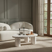 Teramo Concrete Indoor/Outdoor Coffee Table in White - 99090White-CT15