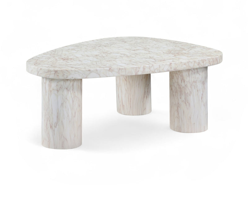 Teramo Concrete Indoor/Outdoor Coffee Table in White - 99090White-CT15