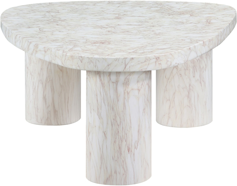 Teramo Concrete Indoor/Outdoor Coffee Table in White - 99090White-CT15