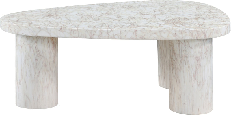 Teramo Concrete Indoor/Outdoor Coffee Table in White - 99090White-CT15