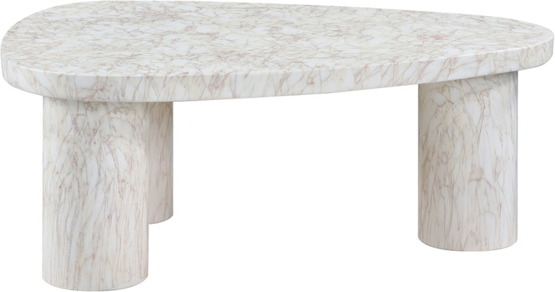 Teramo Concrete Indoor/Outdoor Coffee Table in White - 99090White-CT15