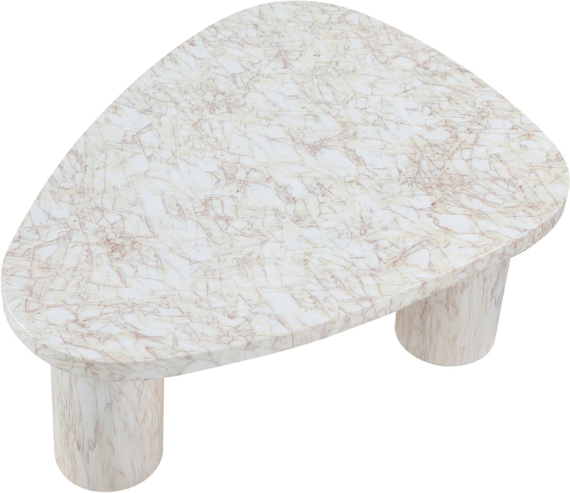 Teramo Concrete Indoor/Outdoor Coffee Table in White - 99090White-CT15