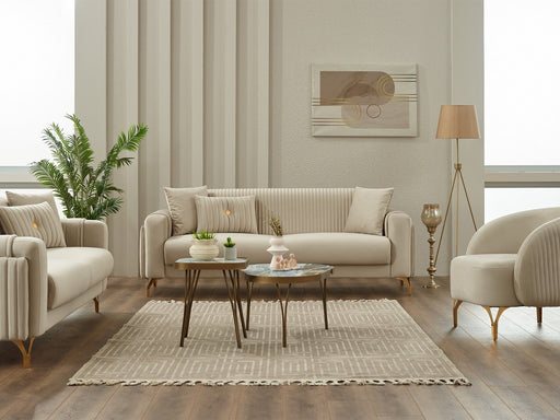 Terra 3-pieces (Sofa & Loveseat & Chair) Livingroom in Beige - 200-SIM-TER-ANKA529-321