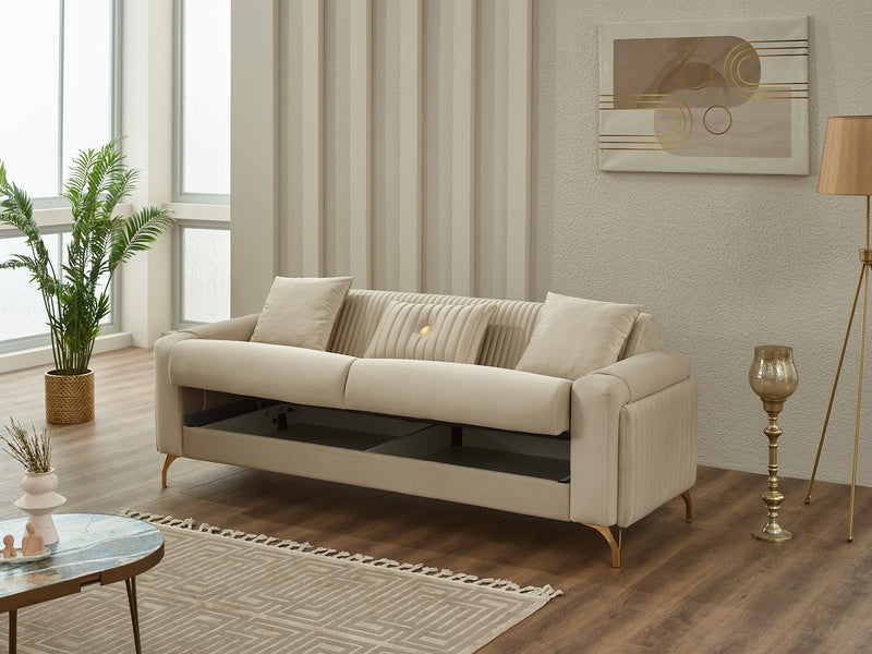 Terra 3-pieces (Sofa & Loveseat & Chair) Livingroom in Beige - 200-SIM-TER-ANKA529-321