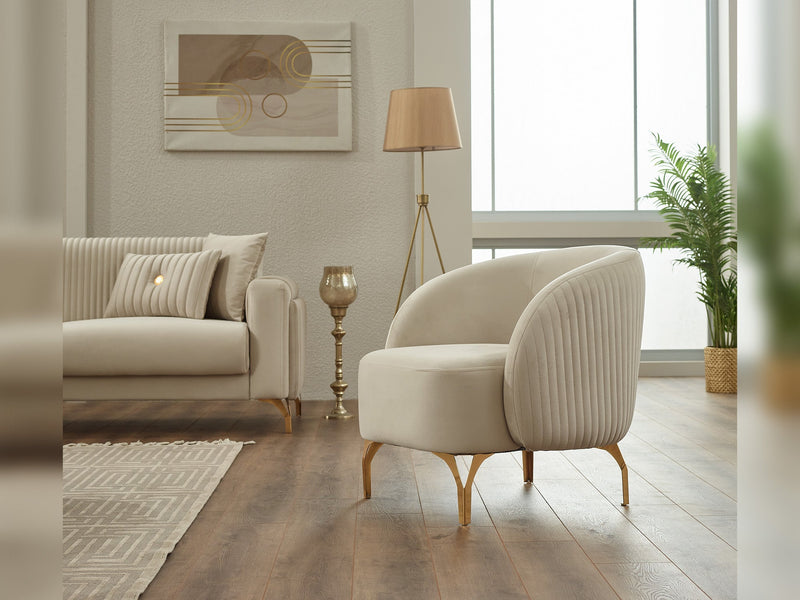 Terra 3-pieces (Sofa & Loveseat & Chair) Livingroom in Beige - 200-SIM-TER-ANKA529-321