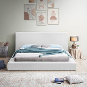 Terra Boucle Fabric Full Bed White - TerraWhite-F