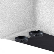 Terra Boucle Fabric Full Bed White - TerraWhite-F