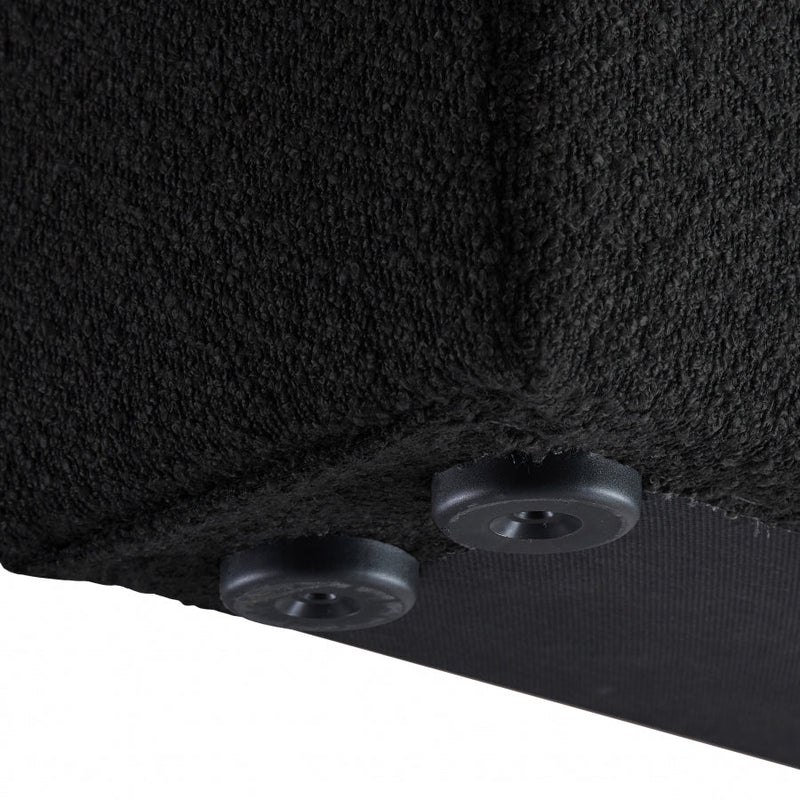 Terra Boucle Fabric King Bed Black - Gate FurnitureKing Bed