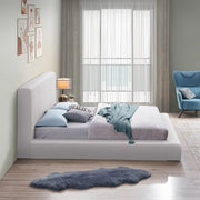 Terra Boucle Fabric King Bed Cream - Gate FurnitureKing Bed